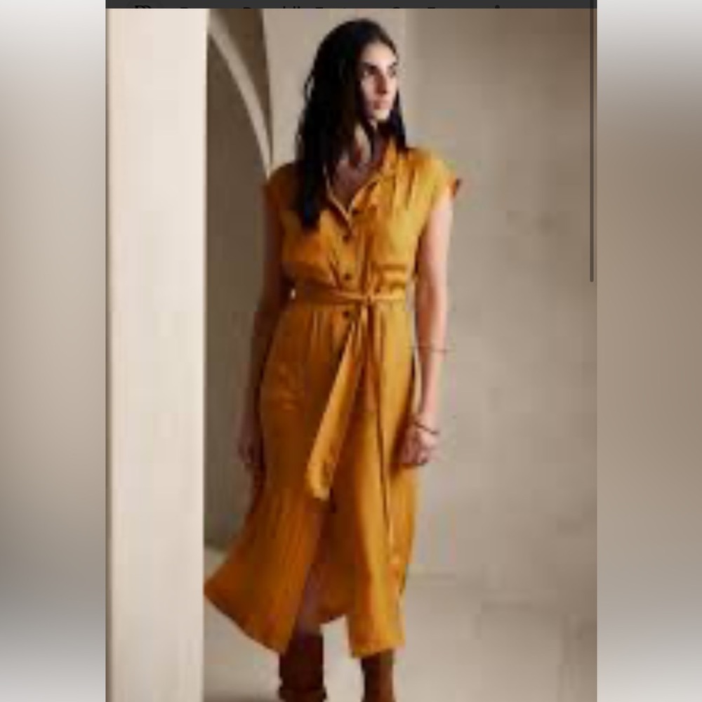 Banana Republic Pocket Utility Midi Dress NWT